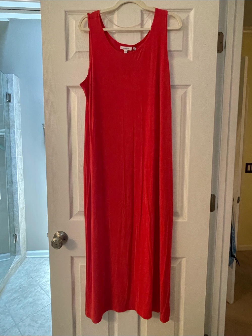 Chico's Bright Red Sleeveless Maxi Dress